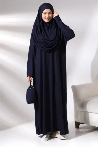 Başörtülü Tek Parça Namaz Elbisesi