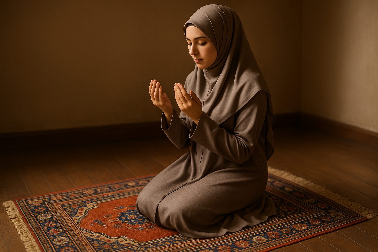 Tek Parça Namaz Elbisesi ve Seccade Seti