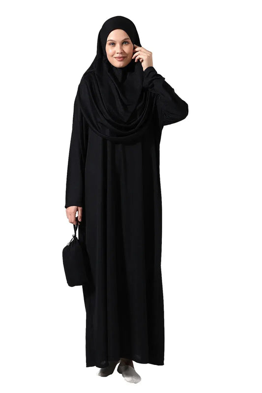 Başörtülü Tek Parça Namaz Elbisesi